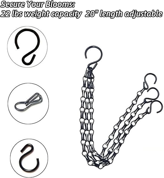 3 Pack, 20 Inch Hanging Baskets Chain, Hanging Chains - Image 3