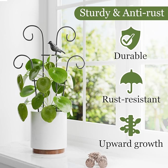 Indoor Plant Trellis for Climbing Plants, Stackable Garden Trellis for Potted - Image 2