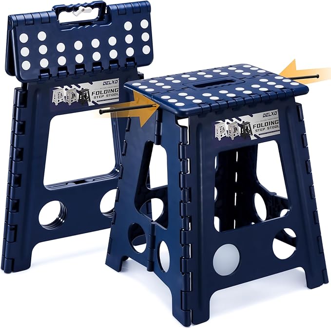 Delxo 16 Inch Folding Step Stool, Foldable Stool by Delxo