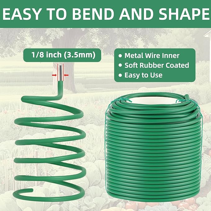 Soft Plant Ties, 164ft Garden Wire, 3.5mm Flexible Garden Ties - Image 2