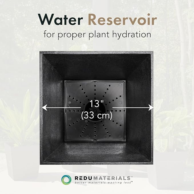 Tierra Verde 2-Pack Indoor & Outdoor Self-Watering Square Planters - Image 6