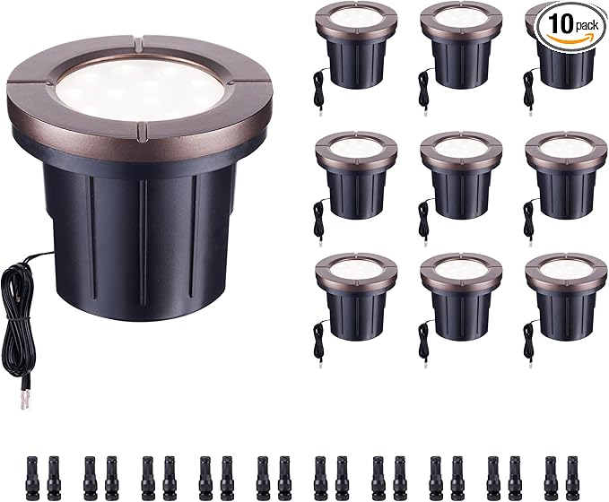 Low Voltage Well Lights LED, Bright 12V Landscape Lights Outdoor IP67 Waterproof by Varmtalys