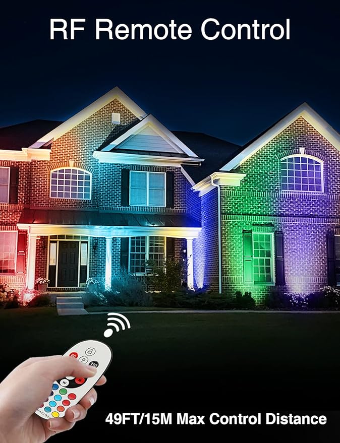 SUNVIE RGBW Low Voltage Landscape Lighting Color Changing 12W Waterproof Well - Image 5