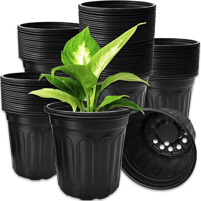 OJYUDD 60 Pack 1 Gallon Flexible Plant Nursery Pots, Thickened Soft Plastic by OJYUDD