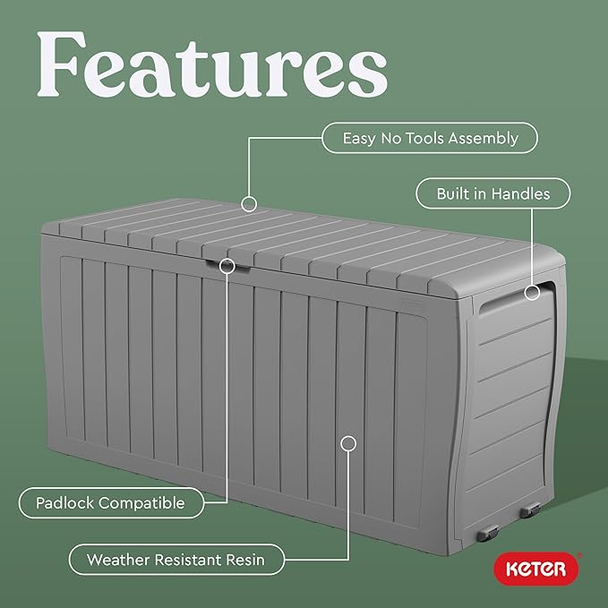Keter Marvel Plus 71 Gallon Resin Outdoor Storage Box - Image 4