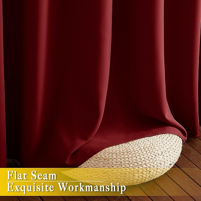 NICETOWN Glass Door Curtains for Window, Wide Thermal Curtain Panels, Sliding - Image 7