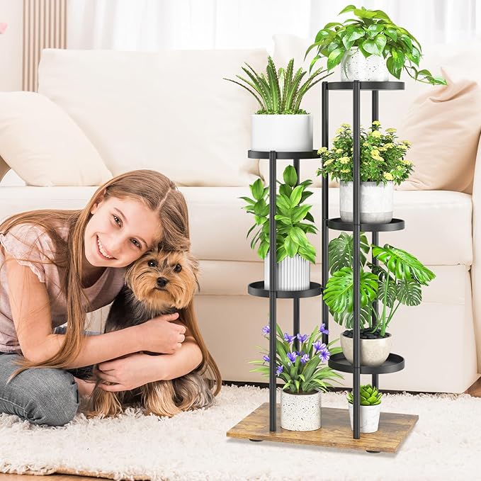 iDavosic.ly 5 Tier Plant Stand Indoor Outdoor, Tiered Corner Multiple Flower - Image 2