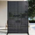 72" H Metal Outdoor Privacy Screen – Freestanding Rustproof Louvered Fence Panel by TALLYVERUS
