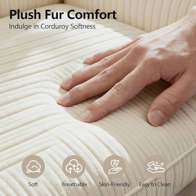 67" Oversized Chaise Lounge Chair Indoor, Soft Boneless Cloud Couch - Image 7