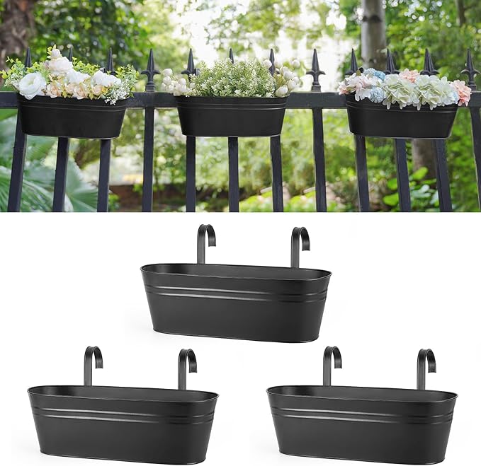 Dahey 3 Pcs Metal Hanging Flower Pots by Dahey