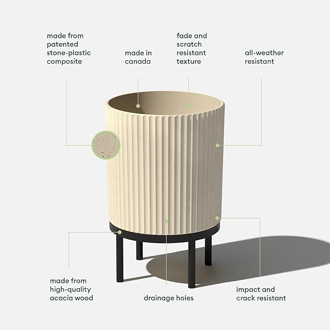 Veradek Demi Series Round Planter w/ Stand - Image 2