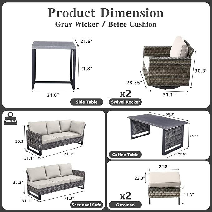 Belord Patio Sectional Furniture Set - Image 2