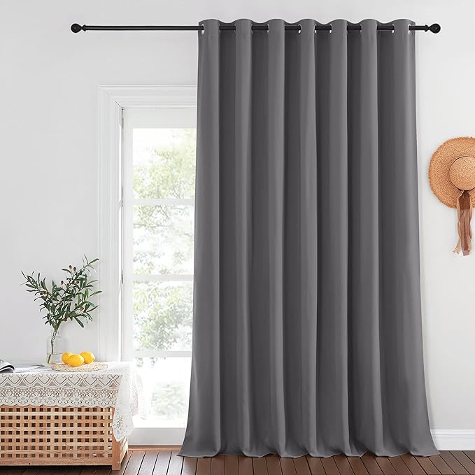 NICETOWN Blackout Sliding Door Curtain, Grommet Top Thermal Insulated Extra by NICETOWN