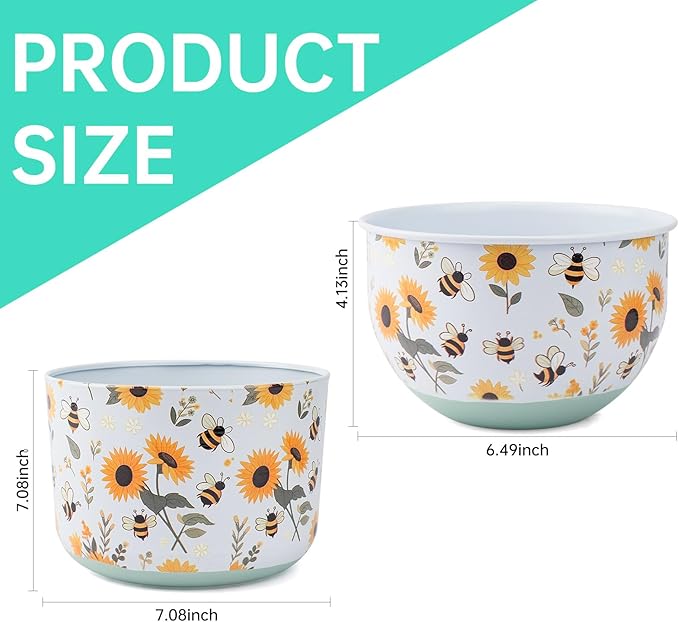 Butterfly & Bee Metal Planters Set of 2 – Decorative Flower Pots - Image 4