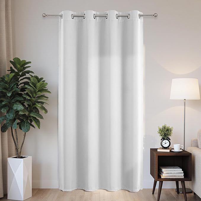 Joydeco Blackout Patio Sliding Door Curtains 90 Inches Long, Grommet Privacy by JOYDECO