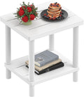 Outdoor Side Table, 2-Tier Small Outdoor Table by LEJANEOYE