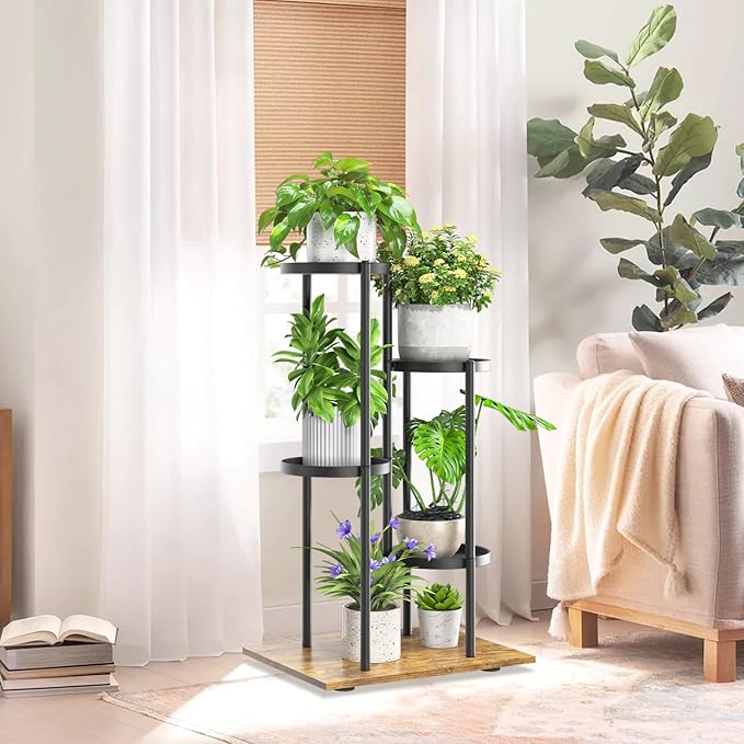 iDavosic.ly 4 Tier Plant Stand Indoor Outdoor, Tiered Corner Multiple Flower - Image 7