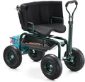 VEVOR Garden Seat with Wheels, Rolling Garden Stool with Height Adjustable & by VEVOR