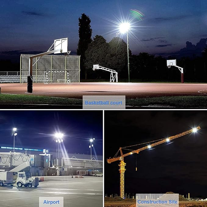 800W 2pack LED Flood Lights, 3700 watt Equivalent 89500LM Super Bright Outdoor - Image 7