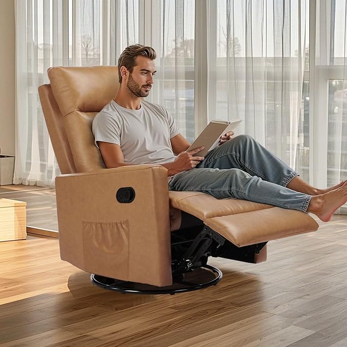 Sweetcrispy Recliner Chair, 360 Swivel Rocker Chair by Sweetcrispy