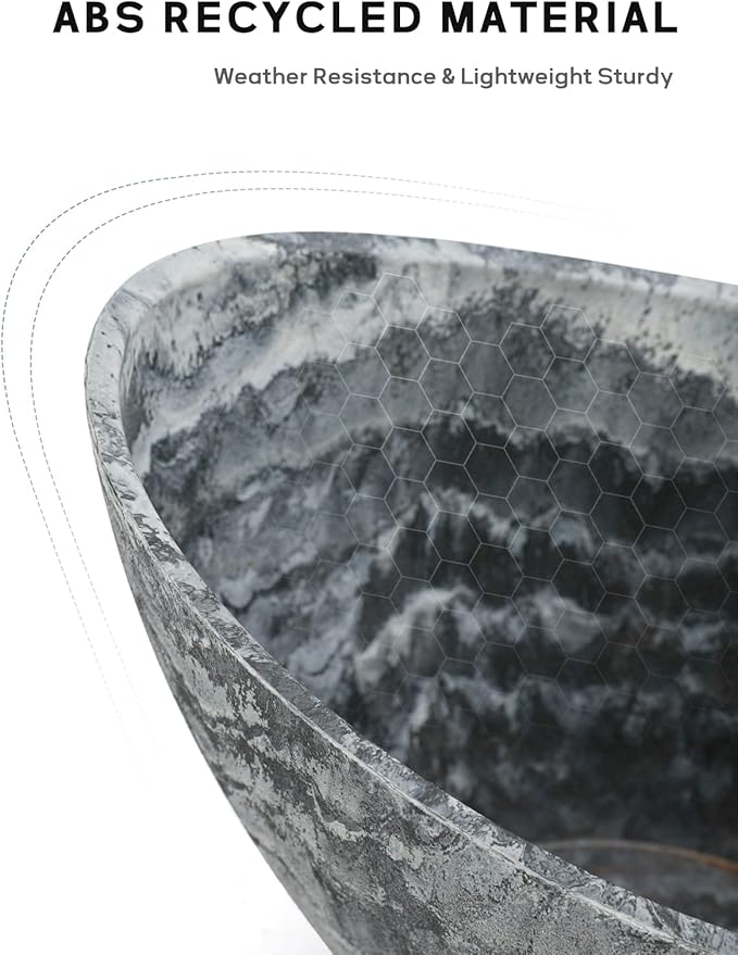 LaDoVita Plant Pots with Drainage Holes, 12 Inch Large Planters - Image 5
