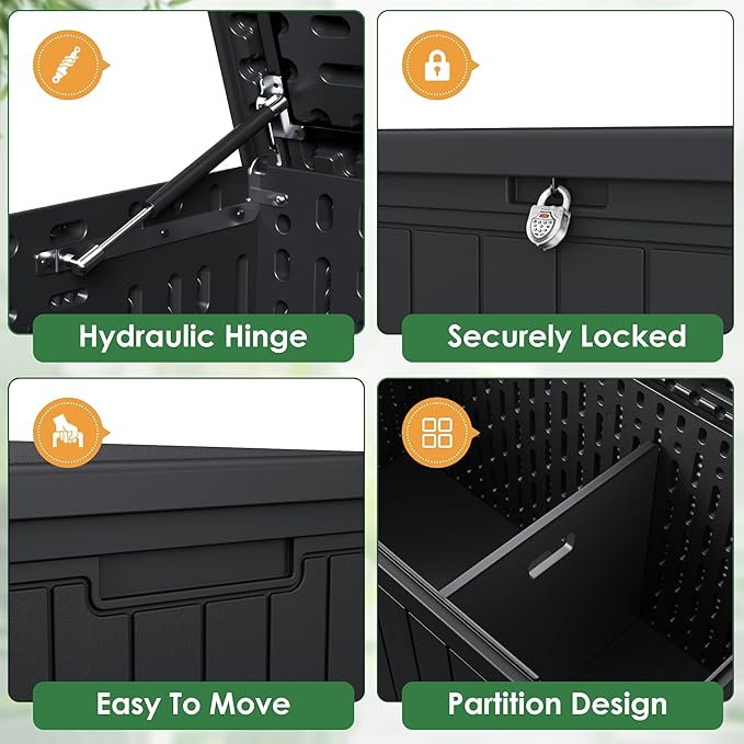 Devoko 260 Gallon Double-Wall Deck Box - Image 2