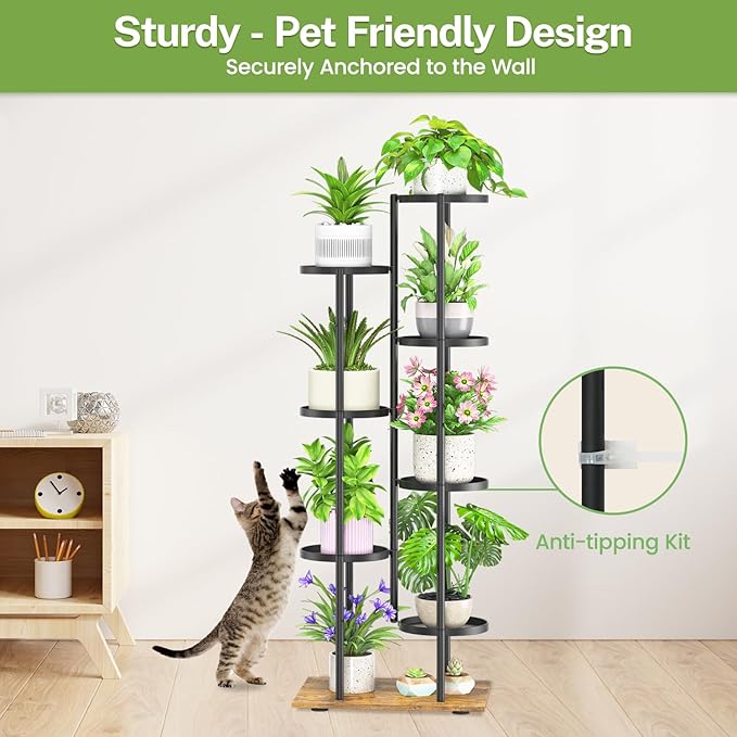 iDavosic.ly 7 Tier Plant Stand Indoor Outdoor, Tiered Corner Multiple Flower - Image 4
