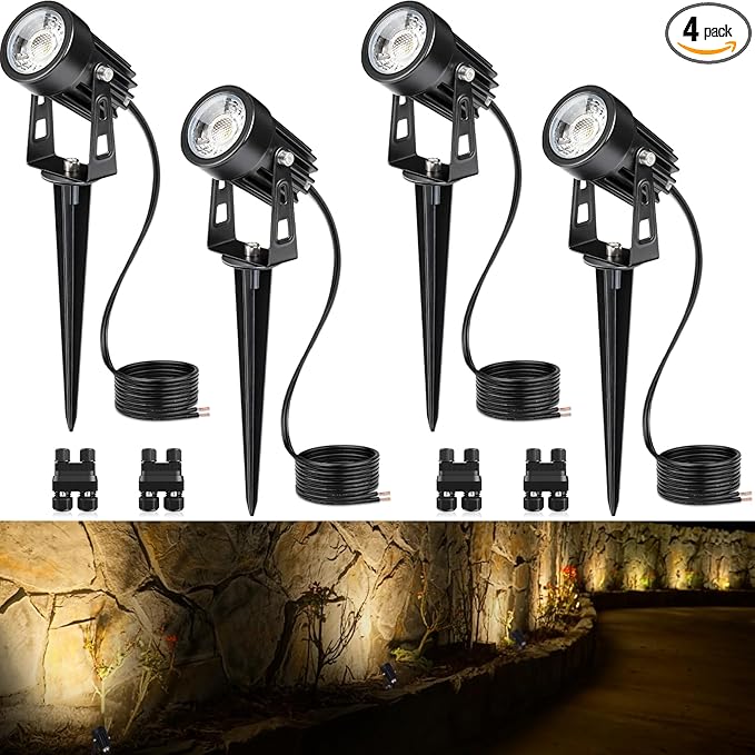 SUNVIE 3W Low Voltage Landscape Lighting LED Landscape Spotlights by SUNVIE