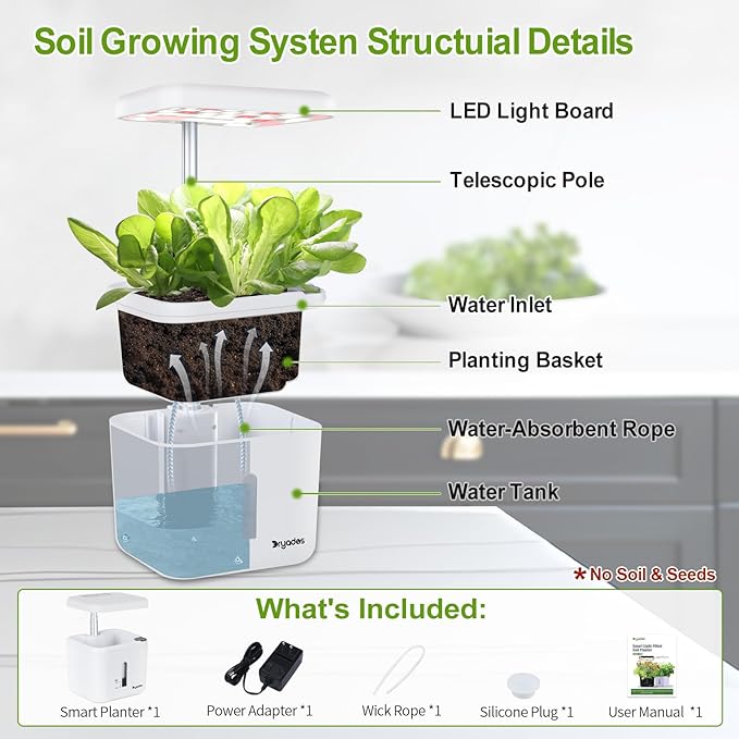 Indoor Garden Planter Growing Systems Soil plant pot indoor Small Smart Soil - Image 6