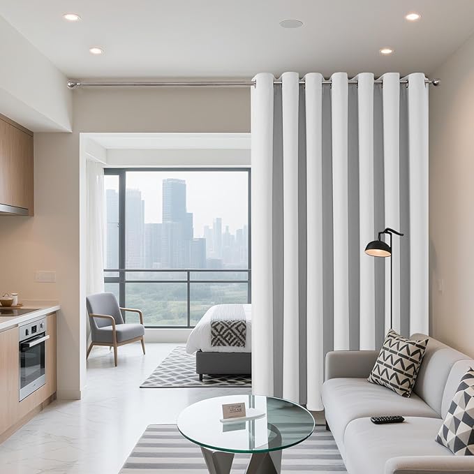 Joydeco Blackout Patio Sliding Door Curtains 72 Inches Long, Grommet Privacy - Image 2