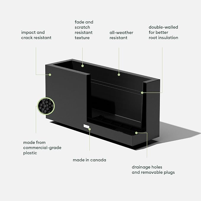 Veradek Block Series Long Box Planter - Image 2