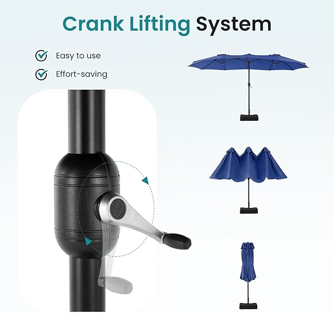 DUMOS 15FT Large Patio Umbrella - Image 4