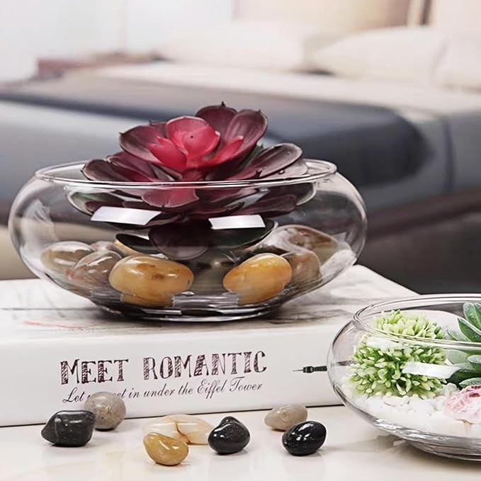 Glass Lotus Bowl Planter, 8 in Lotus Flower Bowl, Lotus Bowls - Image 9