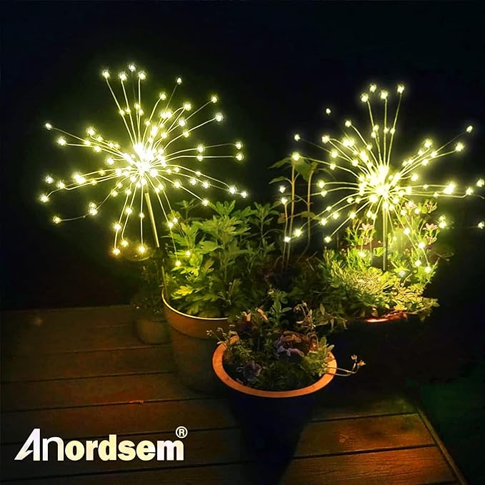 Anordsem Solar Lights Outdoor Decorative: Bendable Copper Wire - Image 2