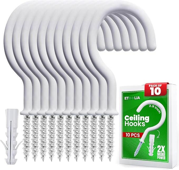 10 Pcs Ceiling Hooks for Hanging Plants by Etoolia