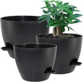 Large Self Watering Pots, 12/10/9 Plastic Planters by UOUZ