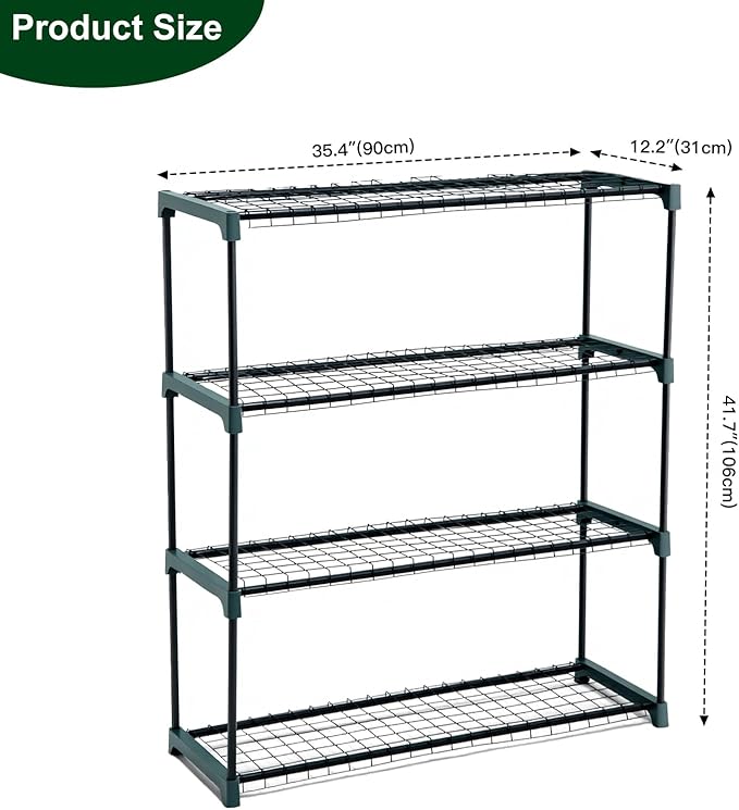 Panana 4 Tier Garden Greenhouse Steel Staging Shelving Plant Stand Garden - Image 5