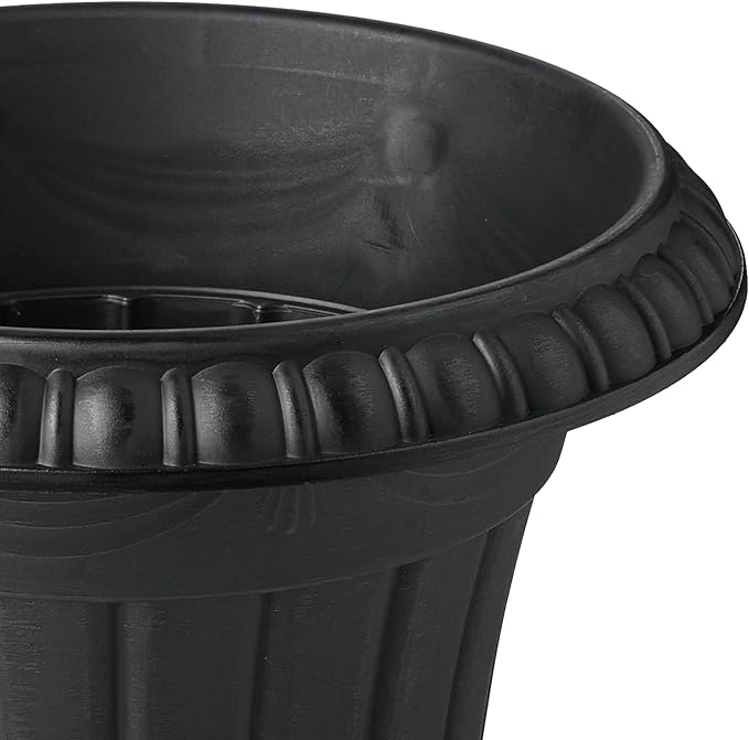 Arcadia Garden Products PL00BK Classic Traditional Plastic Urn Planter - Image 3
