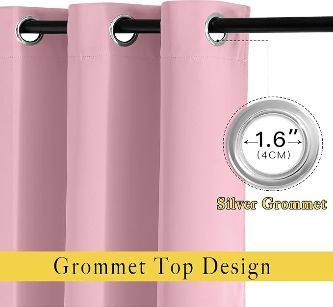 NICETOWN Blackout Sliding Glass Door Curtains, Room Darkening Thermal Insulated - Image 4