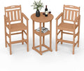 Ciokea 3-Pcs Bistro Table and Chairs, All-Weather Round High Top Bar Table by CIOKEA