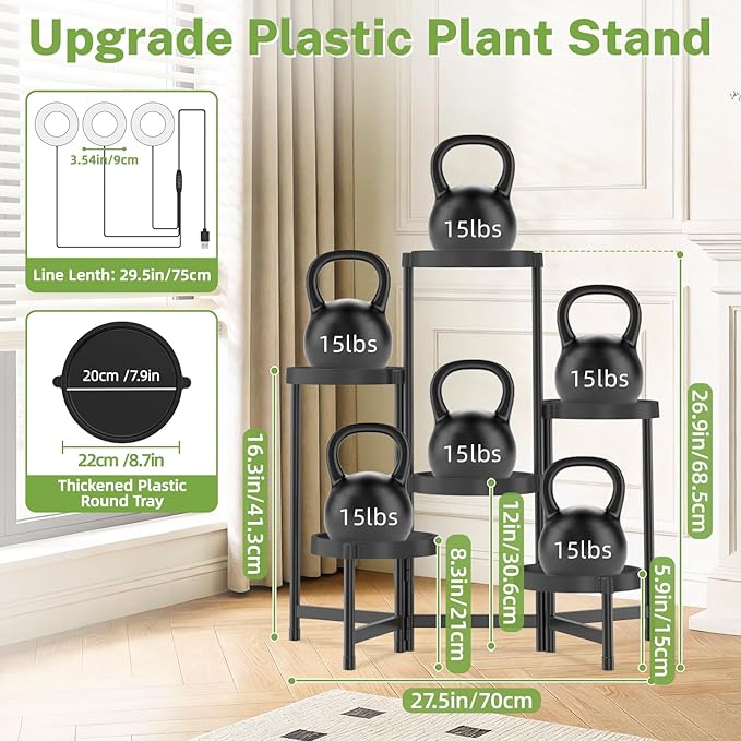 iDavosic.ly 6 Tier Folding Plant Stand Indoor Outdoor - Image 2