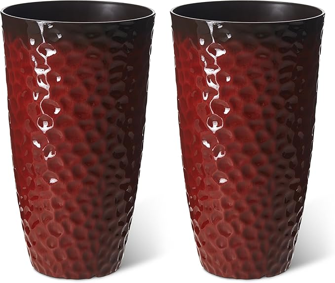 Glitzhome Large Planters for Outdoor Plant, 23.75" H Tall Outdoor Planter by Glitzhome