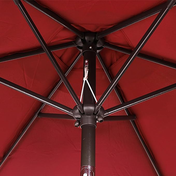 Blissun 9' Outdoor Patio Umbrella, Outdoor Table Umbrella, Yard Umbrella - Image 3