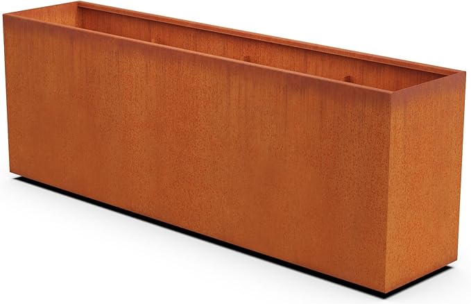 Plantercraft Corten Steel Planters | 84 Inch Extra Large Rectangular Planters by Plantercraft