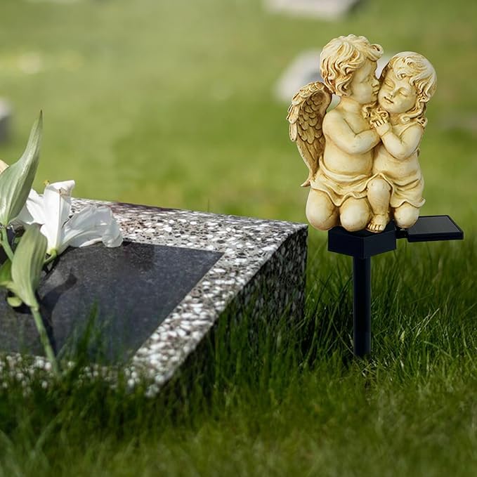 Solar Garden Angel Lights, Waterproof Outdoor Garden Angels Statue Decorations - Image 7