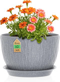 12 Inch Wide Water Ripples Flower Pots by WSMKSZ