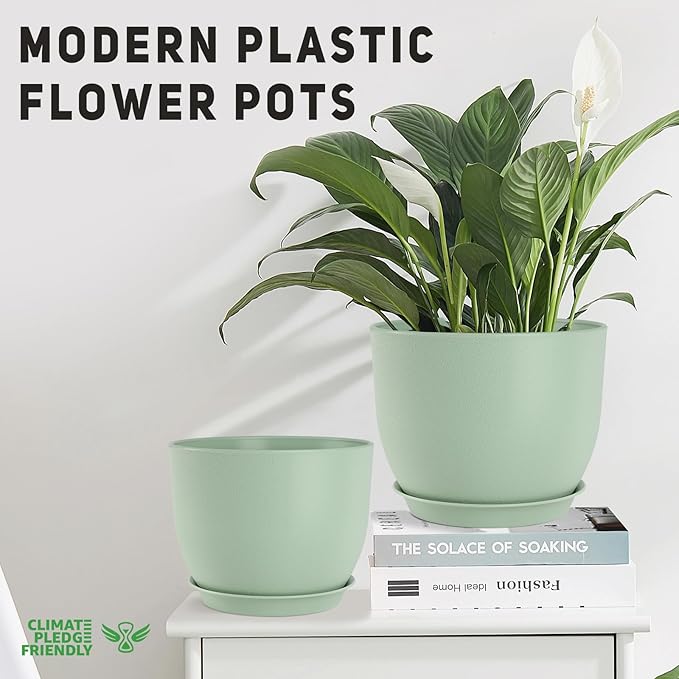 Plant Pots 10/9/8/7.5/7 inch Flower Pots - Image 4