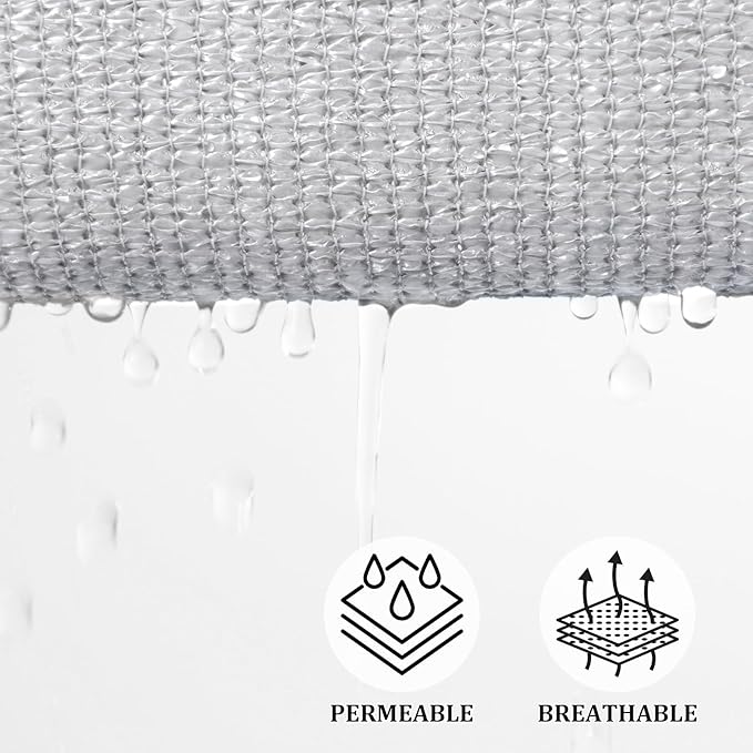 Shade&Beyond Triangle Sun Shade Sail 16'X16'X16' Permeable Canopy Light Grey - Image 3