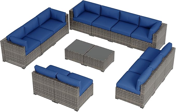 Aoxun Patio Furniture Sets, 14-Piece Outdoor Patio Furniture - Image 9