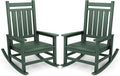 SERWALL Oversized Outdoor Rocking Chair Set of 2, HDPE Rocker by SERWALL